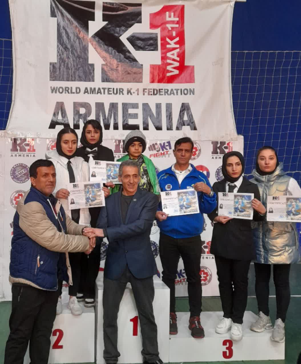کسب عنوان قهرمانی مسابقات بین المللی کیک بوکسینگ k1 در ارمنستان توسط تیم منتخب کیک بوکسینگ با مربی کاشانی
