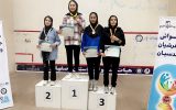مدال آوری بانوان آران و بیدگلی در مسابقات اسکواش استانی